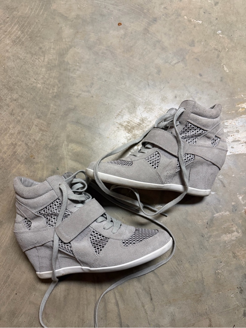 ASH Women’s Wedge Sneaker - Light Gray